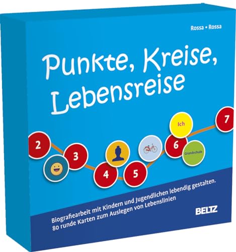 Punkte, Kreise, Lebensreise: Biografiearbeit mit Kindern und Jugendlichen lebendig gestalten. 80 runde Karten zum Auslegen von Lebenslinien. Mit ... 13 cm Durchmesser (Beltz Therapiespiele)