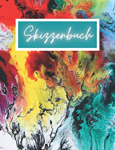 Skizzenbuch: Skizzenblock zum Malen, Skizzieren und Notieren. Zeichenbuch Großes Format (Abstrakt Kunst)