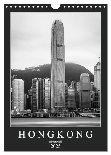Hongkong schwarzweiß (Wandkalender 2025 DIN A4 hoch), CALVENDO Monatskalender: Erleben sie eine Bildreise durch Hongkong. (CALVENDO Orte) von Calvendo