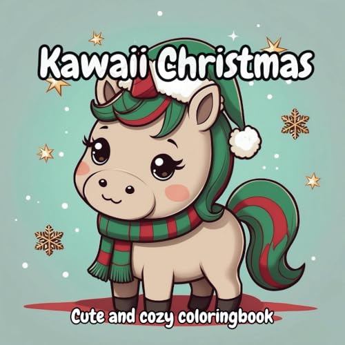Kawaii Christmas: Christmas Vibes Coloring Book for Adults & Teens with adorable kawaii illustrations for a hygge feeling von Independently published