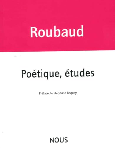 Poétique, études von NOUS