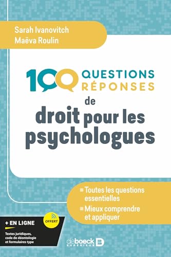 100 questions-réponses de droit pour les psychologues von DE BOECK SUP