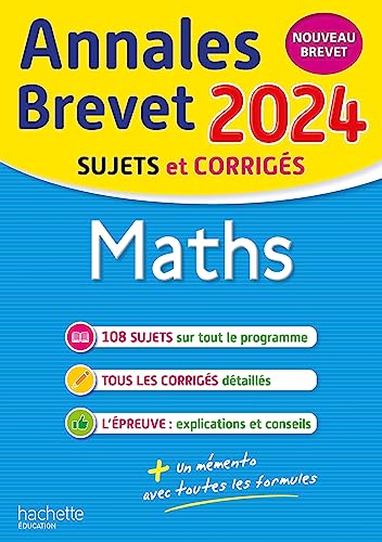 Annales BREVET 2024 - Maths: Sujets et corrigés von HACHETTE EDUC