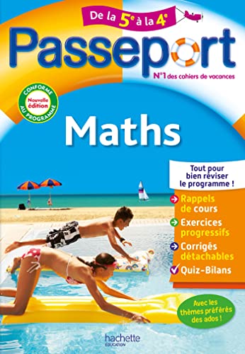 Passeport - Maths - De la 5e à la 4e - Cahier de vacances 2024 von HACHETTE EDUC