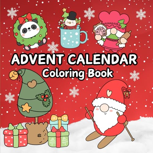 Advent Calendar Coloring Book: 25 Days of Winter Wonder with Festive Christmas Illustrations von Independently published