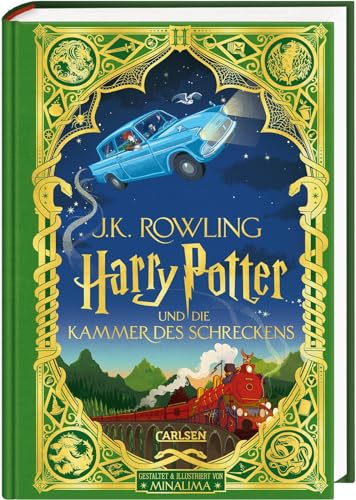 Harry Potter und die Kammer des Schreckens (MinaLima-Edition mit 3D-Papierkunst 2): Farbig illustrierte Schmuckausgabe mit Goldprägung und Pop-Up-Elementen