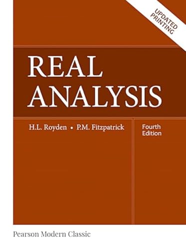 Real Analysis (Classic Version) (Pearson Modern Classics) von Pearson