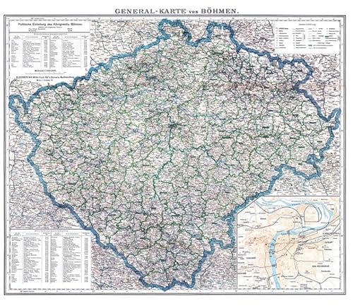 Historische General-Karte von BÖHMEN. 1880 (gerollt) von Rockstuhl Verlag