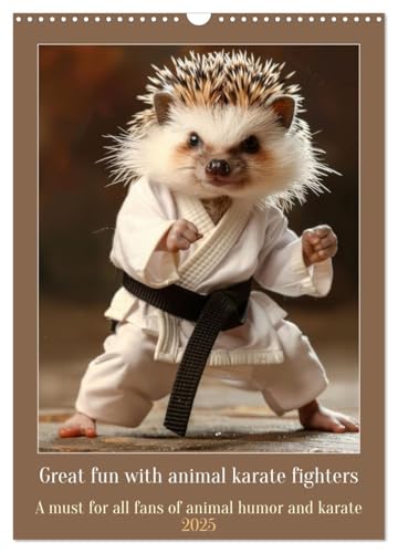 Great fun with animal karate fighters (Wall Calendar 2025 DIN A3 Portrait), CALVENDO 12 Month Wall Calendar von CALVENDO