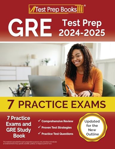 GRE Test Prep 2024-2025: 7 Practice Exams and GRE Study Book [Updated for the New Outline] von Test Prep Books
