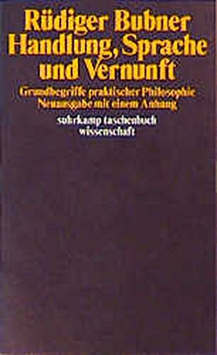 Handlung, Sprache und Vernunft: Grundbegriffe praktischer Philosophie (suhrkamp taschenbuch wissenschaft) von Suhrkamp Verlag