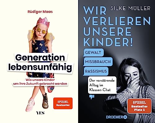 Silke Müller im Set mit Rüdiger Maas | Wir verlieren unsere Kinder! + Generation lebensunfähig plus 3 extra Lesezeichen [Hardcover] Rüdiger Maas + Silke Müller