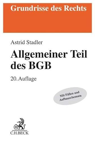 Allgemeiner Teil des BGB (Grundrisse des Rechts) von Beck C. H.