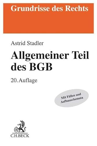 Allgemeiner Teil des BGB (Grundrisse des Rechts)