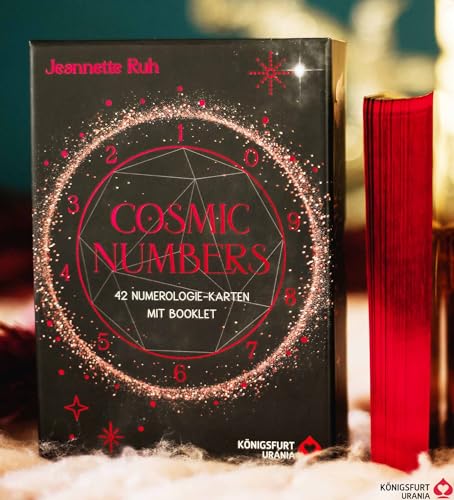 Cosmic Numbers (Numerologie): 42 Karten, farbiges 192-seitiges Booklet, Box mit Metallicfolie, Karten mit Pink-/Metallicschnitt