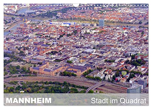 Mannheim - Stadt im Quadrat (Wandkalender 2025 DIN A3 quer), CALVENDO Monatskalender von CALVENDO