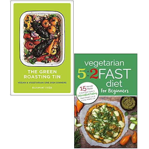 The Green Roasting Tin [Hardback], Vegetarian 5:2 Fast Diet for Beginners 2 Books Collection Set