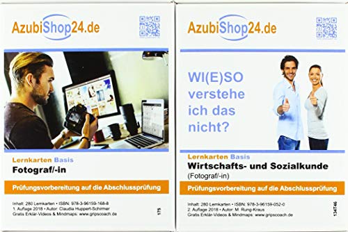 AzubiShop24.de Kombi-Paket Lernkarten Fotograf/-in: Erfolgreiche Prüfungsvorbereitung auf die Abschlussprüfung