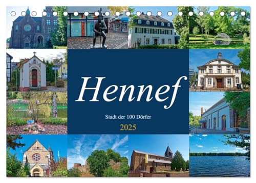 Hennef - Stadt der 100 Dörfer (Tischkalender 2025 DIN A5 quer), CALVENDO Monatskalender von CALVENDO