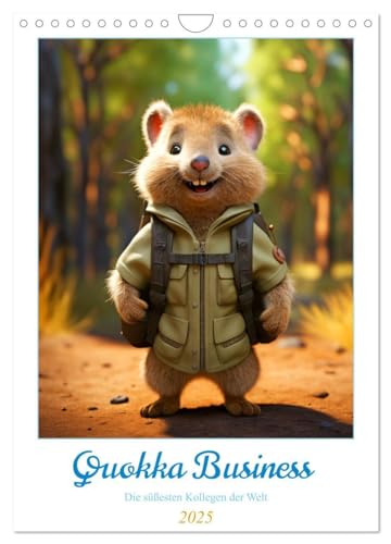 Quokka Business - Die süßesten Kollegen der Welt (Wandkalender 2025 DIN A4 hoch), CALVENDO Monatskalender: Lassen Sie sich in diesem Kalender voller ... die mit Freude und Charme arbeiten. von CALVENDO