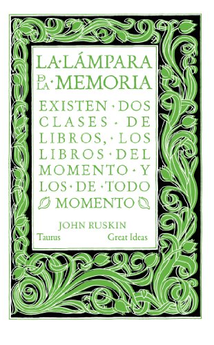 La lámpara de la memoria (Great Ideas, Band 33) von TAURUS