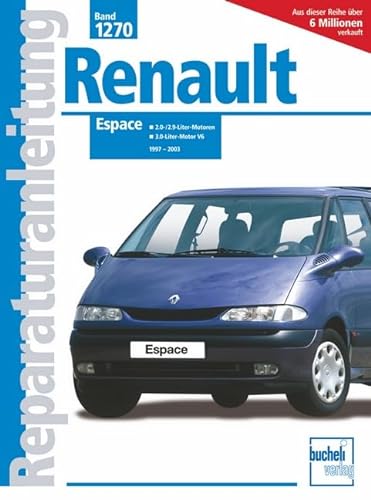 Renault Espace: 2,0-Liter-Benzinmotoren, 4 Zyl., 2,9/3.0-Liter-Benzinmotoren V6, 1997-2002 bzw. 2003 (Reparaturanleitungen)