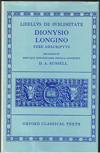 Longinus Libellus de Sublimitate (Oxford Classical Texts)
