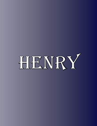 Henry: 100 Pages 8.5" X 11" Personalized Name on Notebook College Ruled Line Paper von Rwg Publishing