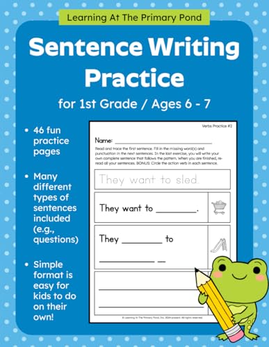 Writing Sentences Grade 1 Workbook: Writing Practice for First Grade Writing Sentences Grade 1 Workbook: Writing Practice for First Grade von Independently published