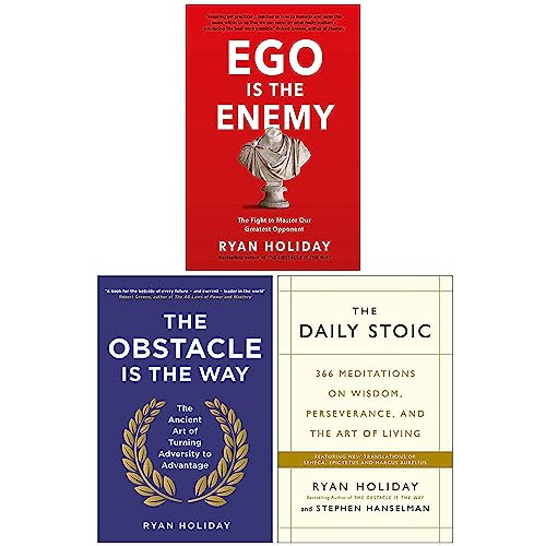 Ryan Holiday Collection 3-Bücher-Set (Ego is the Enemy [Hardcover], The Obstacle is the Way, The Daily Stoic)