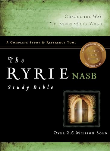 Ryrie Study Bible-NASB: New American Standard Bible, Black, Genuine Leather, Red Letter Edition (New American Standard 1995 Edition) von Moody Publishers