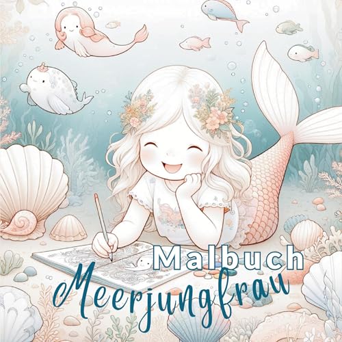 Malbuch für Mädchen: Zauberhafte Meerjungfrau-Welten!: Erlebe 55 faszinierende Malvorlagen, die junge Künstlerinnen in die magische Unterwasserwelt der Meerjungfrauen entführen. von Bookmundo