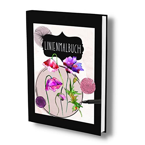 Linienmalbuch: Ein verdrehtes Malbuch. Mit 35 wunderschönen Aquarell Vorlagen. Farben sind bereits da- Den Rest machst du! Kreiere dein eigenes Kunstwerk. von Independently published