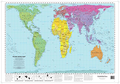 Peters World Map - Laminated (53 x 77cm)