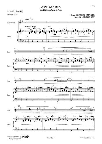 FLEX EDITIONS SCHUBERT F. - AVE MARIA - ALTO SAX & PIANO Klassische Noten Holzblasinstrumente Saxophon