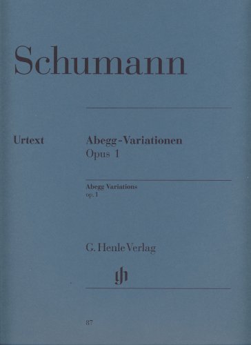 SCHUMANN - Variaciones Abegg en Fa Mayor Op.1 para Piano (Urtext)