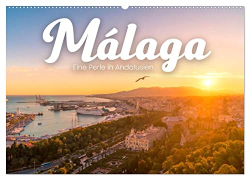 Málaga - Eine Perle in Andalusien. (Wandkalender 2024 DIN A2 quer), CALVENDO Monatskalender