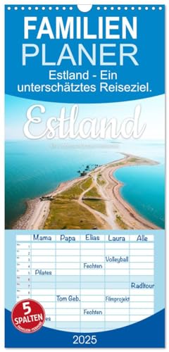 Familienplaner 2025 - Estland - Ein unterschätztes Reiseziel. mit 5 Spalten (Wandkalender, 21 cm x 45 cm), CALVENDO von CALVENDO