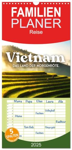 Familienplaner 2025 - Vietnam - Das Land der Morgenröte. mit 5 Spalten (Wandkalender, 21 cm x 45 cm), CALVENDO