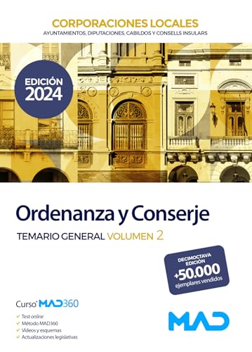Ordenanza y Conserje de Ayuntamientos, Diputaciones y otras Corporaciones Locales. Temario general volumen 2 von Editorial MAD