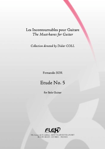 FLEX EDITIONS SOR - STUDY NO 5 - SOLO GUITAR Klassische Noten Gitarre - luth Gitarre