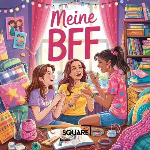 Meine BFF – Ausmalbuch für Teenager, Mädchen, Kinder & Erwachsene: Fantasievolle Malvorlagen über Freundschaft, Selbstliebe, Achtsamkeit & Stressabbau von SQUARE