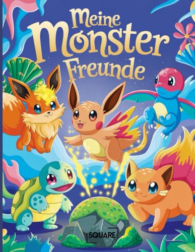 Meine Monsterfreunde: Das Malbuch für Erwachsene und Teenager – Fantasievolle, schreckliche und niedliche Monster sowie Kreaturen. Das Ausmalbuch zum Kritzeln, Entspannen und Stressabbau. von SQUARE