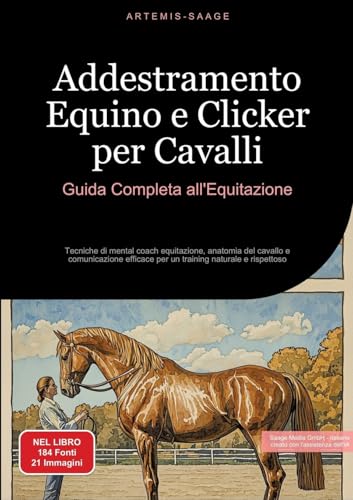 Addestramento Equino e Clicker per Cavalli: Guida Completa all'Equitazione: Tecniche di mental coach equitazione, anatomia del cavallo e comunicazione efficace per un training naturale e rispettoso Addestramento Equino e Clicker per Cavalli: Guida Completa all'Equitazione: Tecniche di mental coach equitazione, anatomia del cavallo e comunicazione efficace per un training naturale e rispettoso von Saage Books