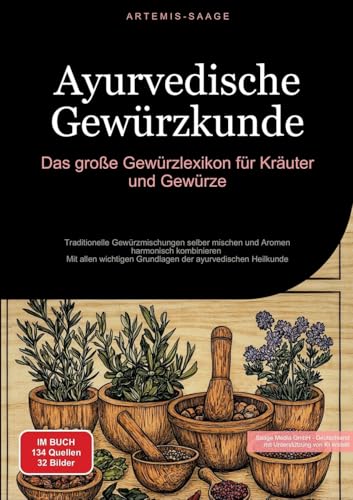 Ayurvedische Gewürzkunde: Das große Gewürzlexikon für Kräuter und Gewürze: Traditionelle Gewürzmischungen selber mischen und Aromen harmonisch ... Grundlagen der ayurvedischen Heilkunde Ayurvedische Gewürzkunde: Das große Gewürzlexikon für Kräuter und Gewürze: Traditionelle Gewürzmischungen selber mischen und Aromen harmonisch ... Grundlagen der ayurvedischen Heilkunde von Saage Books