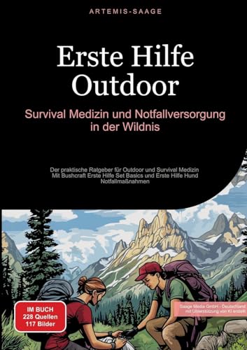 Erste Hilfe Outdoor: Survival-Medizin und Notfallversorgung in der Wildnis: Der praktische Ratgeber für Outdoor und Survival Medizin - Mit Bushcraft ... Basics und Erste Hilfe Hund Notfallmaßnahmen von Saage Books