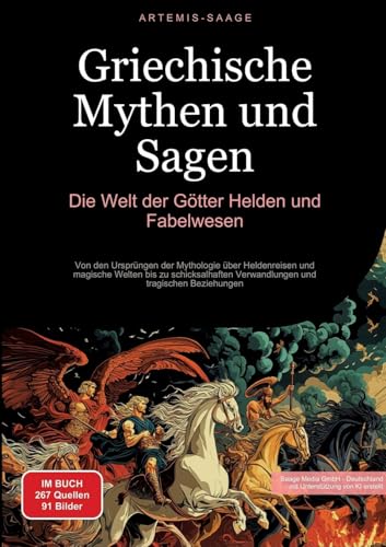 Griechische Mythen und Sagen: Die Welt der Götter, Helden und Fabelwesen: Von den Ursprüngen der Mythologie über Heldenreisen und magische Welten bis ... und tragischen Beziehungen (Sagen (DE)) von Saage Books