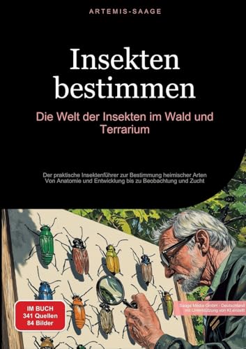 Insekten bestimmen: Die Welt der Insekten im Wald und Terrarium: Der praktische Insektenführer zur Bestimmung heimischer Arten - Von Anatomie und Entwicklung bis zu Beobachtung und Zucht von Saage Books
