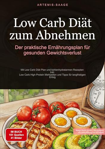 Low Carb Diät zum Abnehmen: Der praktische Ernährungsplan für gesunden Gewichtsverlust: Mit Low Carb Diät Plan und kohlenhydratarmen Rezepten - Inkl. ... für langfristigen Erfolg (Low Carb (DE)) von Saage Books