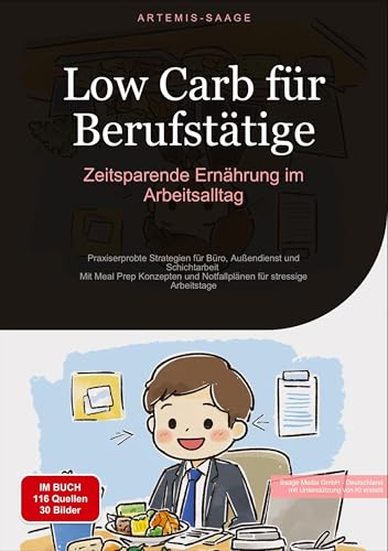Low Carb für Berufstätige: Zeitsparende Ernährung im Arbeitsalltag: Praxiserprobte Strategien für Büro, Außendienst und Schichtarbeit - Mit Meal Prep ... für stressige Arbeitstage (Low Carb (DE)) von Saage Books
